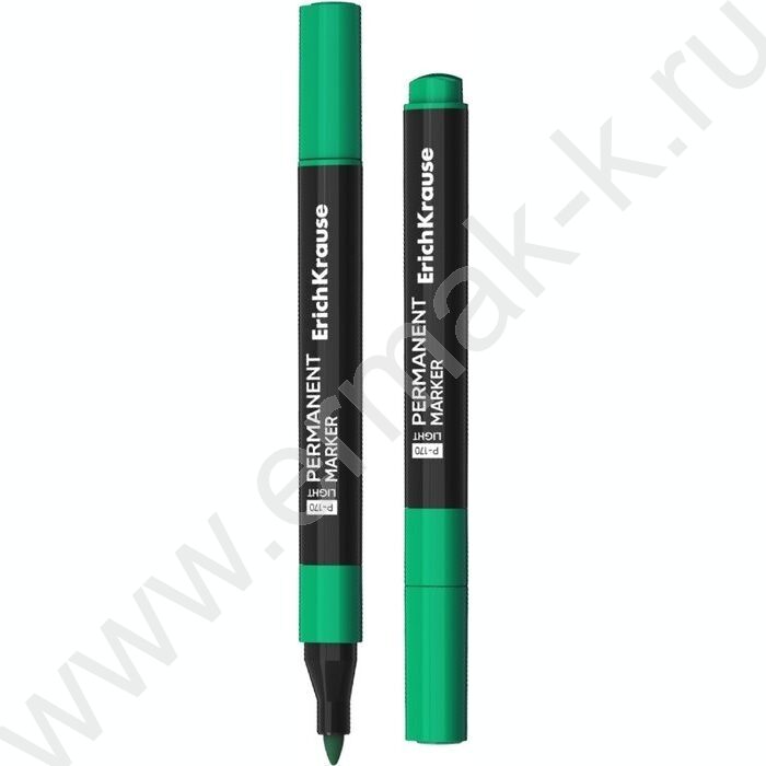 Маркер перм. /зеленый/ 2,5мм круг P-170 light /корпус - трехгранный | Фото 1