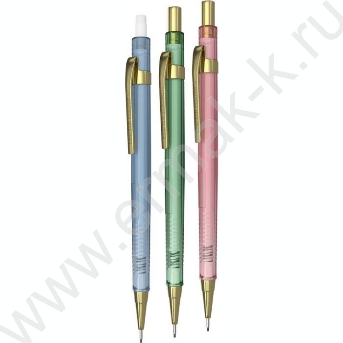 Карандаш механический 0,5мм НВ с ластиком Paint Pointer Gold | Фото 1