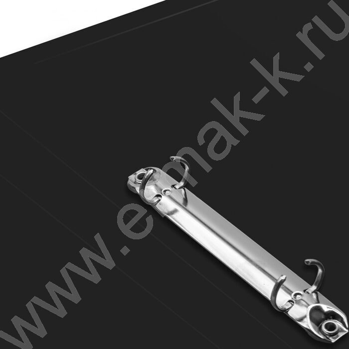 Папка 2 кольца 18мм  черная /пластик 0,5мм | Фото 4