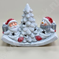 Подсвечник 16*5,5*12см. Праздничные качели /ассорти, 9-183 NEW | Фото 1