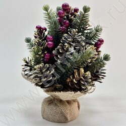 Елка с шишками H=17см., 9-191 NEW | Фото 1