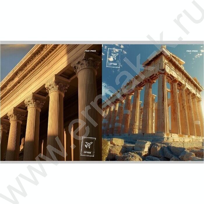 Тетрадь  48л клетка "Классическая архитектура" /перевертыши ассорти | Фото 6