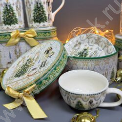 Набор посуды: Кружка и блюдце керам 120мл "Новогодняя сказка" NEW | Фото 8