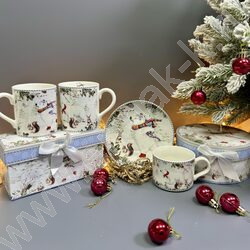 Набор посуды: Кружка и блюдце керам 160мл "Белый медведь" NEW | Фото 6