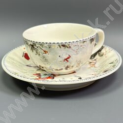 Набор посуды: 2 Кружки и 2 блюдца керам 120мл "Белый Медведь" NEW | Фото 2