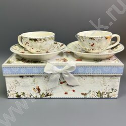 Набор посуды: 2 Кружки и 2 блюдца керам 120мл "Белый Медведь" NEW | Фото 4