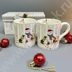 Набор посуды: 2 Кружки керам 220мл "Снеговик" NEW | Фото 5