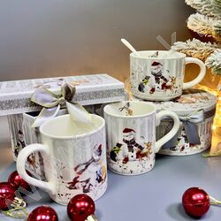 Набор посуды: 2 Кружки керам 220мл "Снеговик" NEW | Фото 9