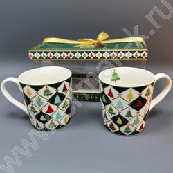 Набор посуды: 2 Кружки керам 370мл "Елочки" NEW | Фото 2