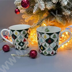 Набор посуды: 2 Кружки керам 370мл "Елочки" NEW | Фото 5