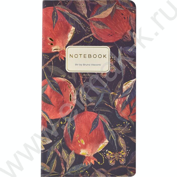 Блокнот  30л А6 "Flora.Гранат" 70 г/м2 бежевая бумага | Фото 1