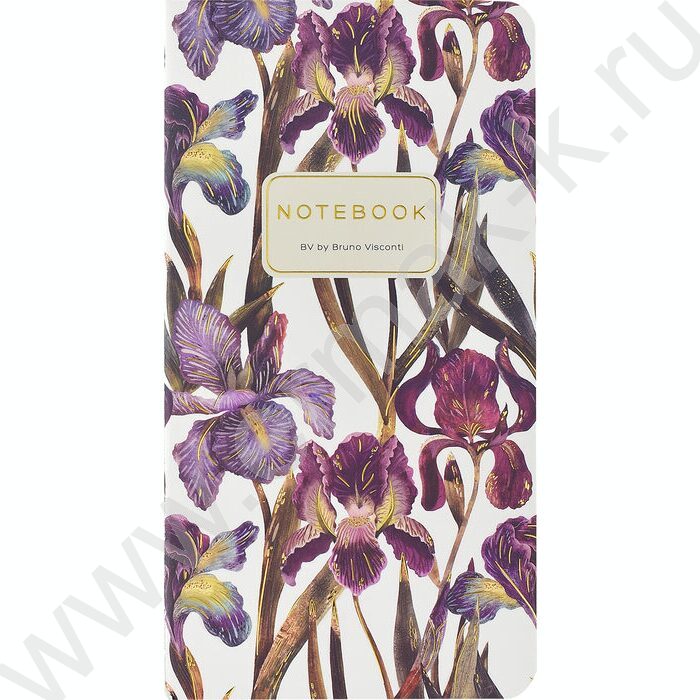 Блокнот  30л А6 "Flora.Ирисы" 70 г/м2 бежевая бумага | Фото 1