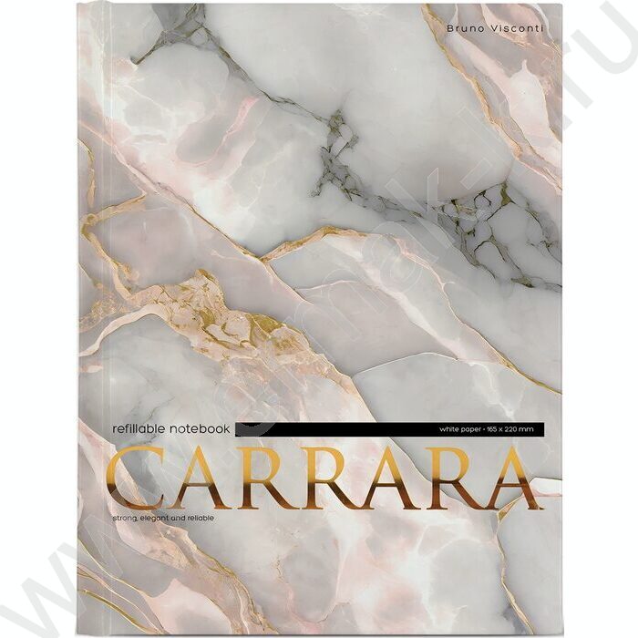Тетрадь  80л клетка/кольца "Carrara" сменный блок | Фото 1