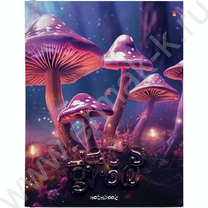 Тетрадь  80л клетка/кольца "Грибы" сменный блок | Фото 1