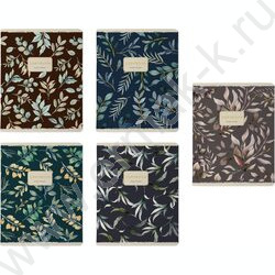 Тетрадь  48л клетка "Flora Pattern" /мат.лам.Soft Touch/ ассорти NEW | Фото 1