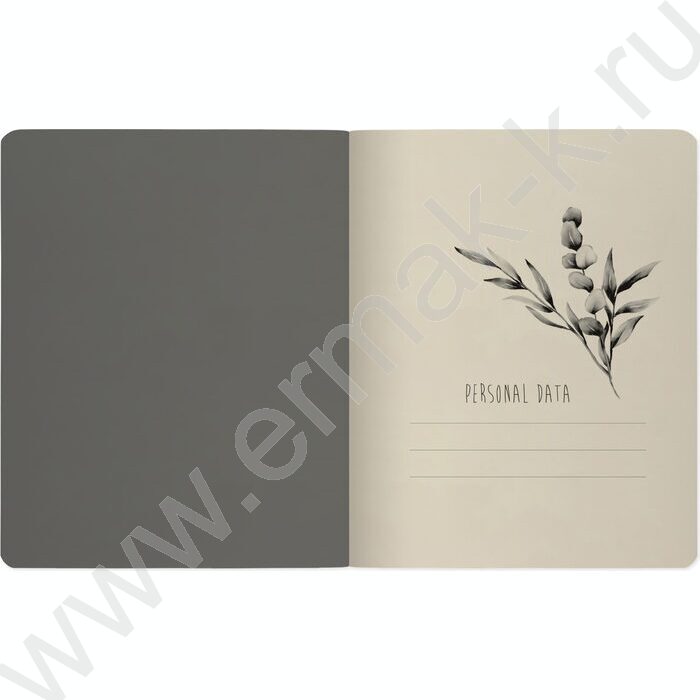 Тетрадь  48л линейка "Flowers challenge" /матовая ламинация Soft Touch, фольга серебро/ ассорти | Фото 7