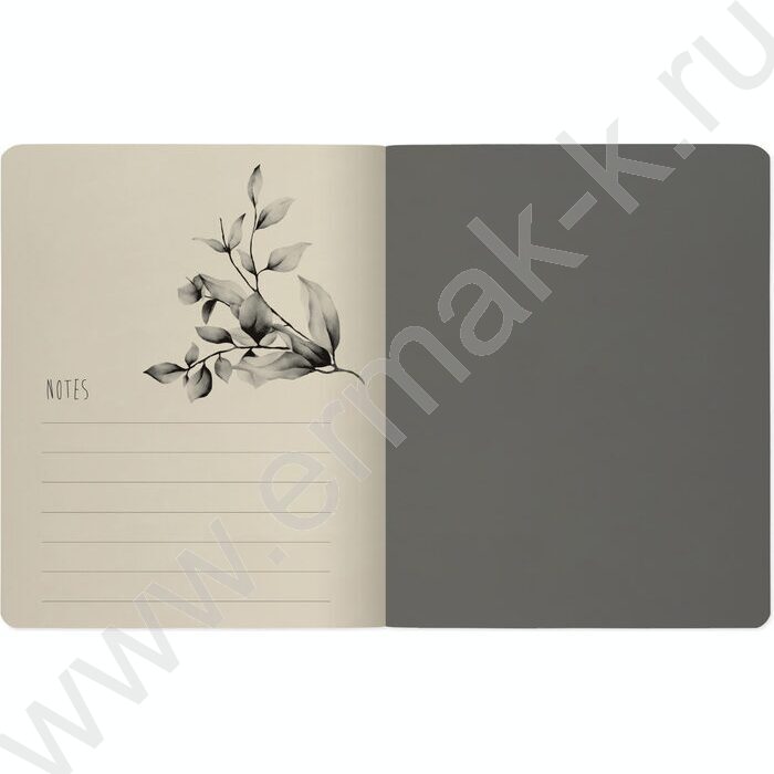 Тетрадь  48л линейка "Flowers challenge" /матовая ламинация Soft Touch, фольга серебро/ ассорти | Фото 9