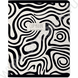 Тетрадь  48л линейка "BLACK & WHITE.Avant-garde" /матовая ламинация Soft Touch, фольга серебро/  NEW | Фото 3