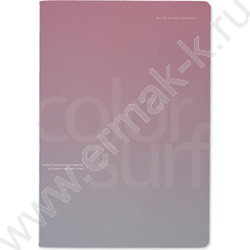 Тетрадь  40л линейка "Color Surf.Morandi Pink" /матовая ламинация Soft Touch, фольга серебро/ NEW | Фото 1