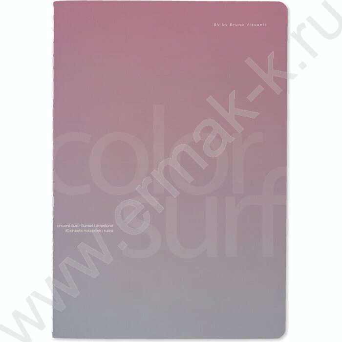 Тетрадь  40л клетка "Color Surf.Morandi Pink" /матовая ламинация Soft Touch, фольга серебро/ | Фото 1