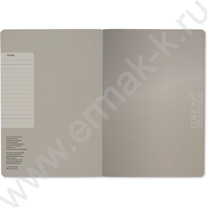 Тетрадь  40л клетка "Color Surf.Morandi Pink" /матовая ламинация Soft Touch, фольга серебро/ | Фото 4