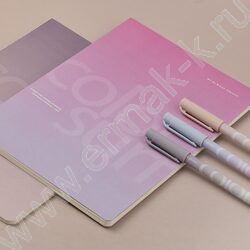 Тетрадь  40л линейка "Color Surf.Morandi Pink" /матовая ламинация Soft Touch, фольга серебро/ NEW | Фото 6