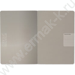 Тетрадь  40л линейка "Color Surf.Morandi Grey" /матовая ламинация Soft Touch, фольга серебро/ NEW | Фото 2