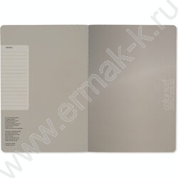 Тетрадь  40л линейка "Color Surf.Morandi Grey" /матовая ламинация Soft Touch, фольга серебро/ NEW | Фото 4