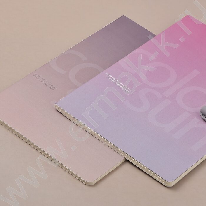 Тетрадь  40л клетка "Color Surf.Morandi Grey" /матовая ламинация Soft Touch, фольга серебро/ | Фото 5