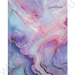 Дневник 1-11кл. /тв.обл./глянец/тисн фольгой "Marble pastel" NEW | Фото 1