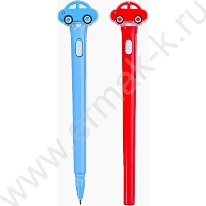 Ручка шар 0,7мм синяя Машинки /корпус пл.,с подсветкой ассорти,сменный стержень 100 мм | Фото 1
