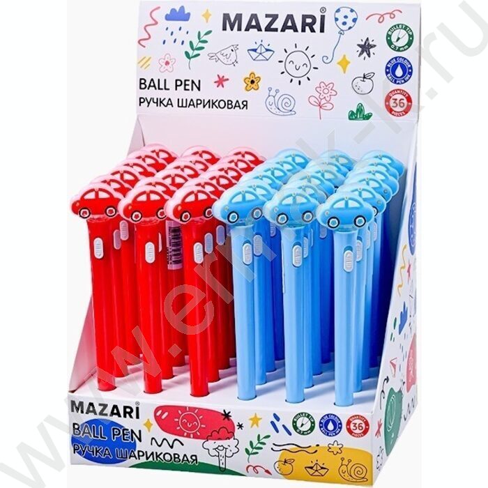 Ручка шар 0,7мм синяя Машинки /корпус пл.,с подсветкой ассорти,сменный стержень 100 мм | Фото 3