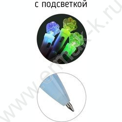 Ручка шар авт 0,7мм синяя Лапка /корпус пл.,с подсветкой ассорти,сменный стержень 77 мм NEW | Фото 2