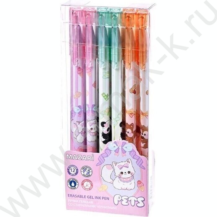 Ручка гелевая со стираемыми термочувств.чернилами синяя 0,38мм Pets/игла, сменный стержень 130 м | Фото 2