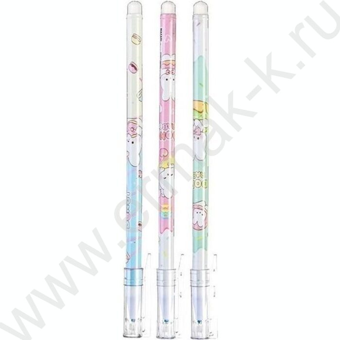 Ручка гелевая со стираемыми термочувств.чернилами синяя 0,38мм Зайка/игла, сменный стержень 130  | Фото 1