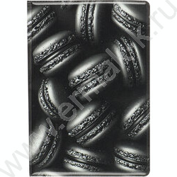 Обложка д/паспорта ПВХ "Black macaroons" NEW | Фото 1