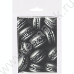 Обложка д/паспорта ПВХ "Black macaroons" NEW | Фото 4