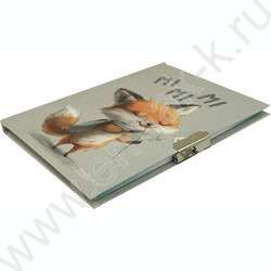 Зап. книжка  56л А6 тв.обл. "Cute animals" на замке,линия,мат.лам.,выб.лак. NEW | Фото 3