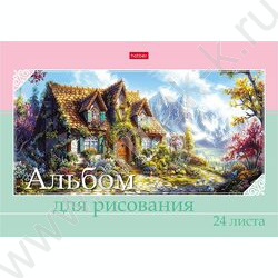 Альбом д/рисования 24л "Живописные домики" /ламинация Soft-touch/ 5видов NEW | Фото 3