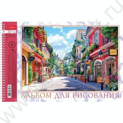 Альбом д/рисования-спираль 32л "Курортный городок" /перфорация/ 5видов NEW | Фото 4