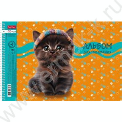 Альбом д/рисования-спираль 40л "Мы-котики!" /перфорация/ 4вида NEW | Фото 4