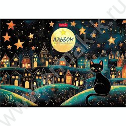 Альбом д/рисования пл.обл. 48л "Лунный котик" ассорти NEW | Фото 2