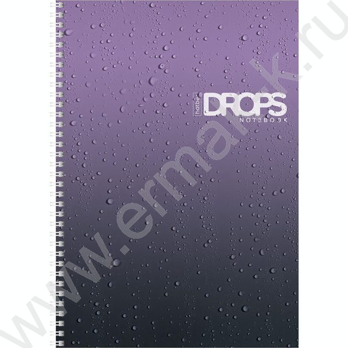 Тетрадь  80л А4 клетка/спираль-перфорация "Drops" /глянц. ламин./ | Фото 1