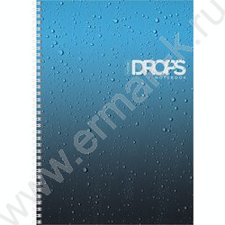Тетрадь  80л А4 клетка/спираль-перфорация "Drops" /глянц. ламин./ NEW | Фото 2