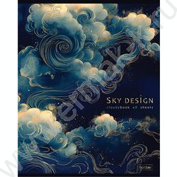 Тетрадь  48л клетка "Sky design" /3D фольга /мат.лам. /5видов NEW | Фото 1