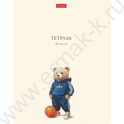 Тетрадь  48л клетка "Модные мишки" /ламинация Soft-touch/ ассорти NEW | Фото 1