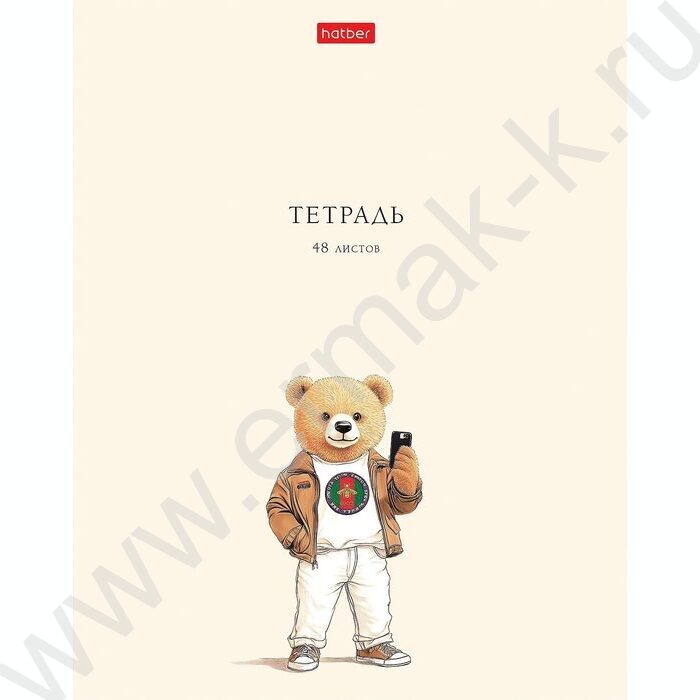 Тетрадь  48л клетка "Модные мишки" /ламинация Soft-touch/ ассорти | Фото 2