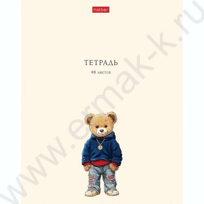 Тетрадь  48л клетка "Модные мишки" /ламинация Soft-touch/ ассорти | Фото 3