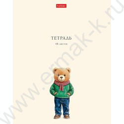 Тетрадь  48л клетка "Модные мишки" /ламинация Soft-touch/ ассорти NEW | Фото 4