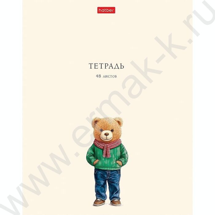 Тетрадь  48л клетка "Модные мишки" /ламинация Soft-touch/ ассорти | Фото 4